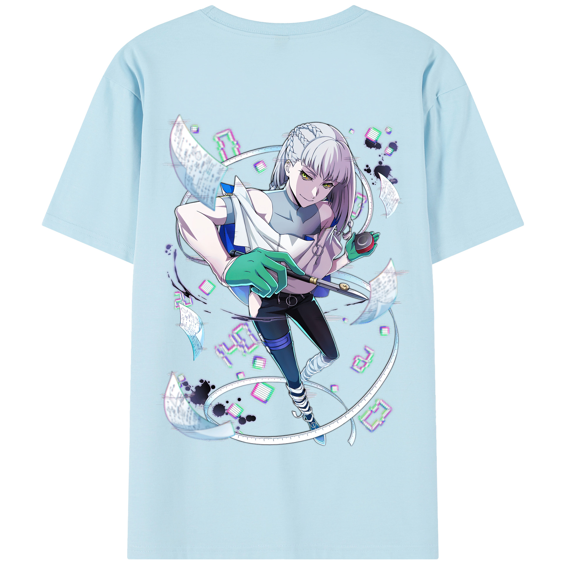 （画像用） 文豪ストレイドッグス Bungo Stray Dogs 綿100％半袖Tシャツ（背面プリント）